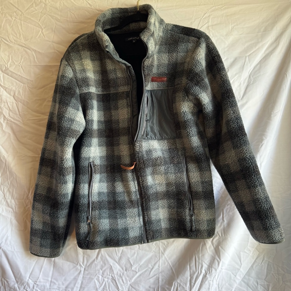 Simply‎ Southern Gray Fleece Jacket S lined